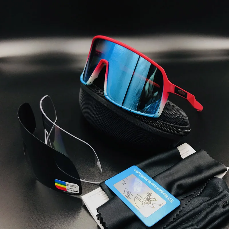 3 Lens Polarized 01 Поляризационные очки с 3 линзами для горной дороги, гоночного велосипеда, спортивные очки для бега, езды на велосипеде, солнцезащитные очки для мужчин и женщин, велосипедные очки - Цвет: 3 Lens Polarized 01