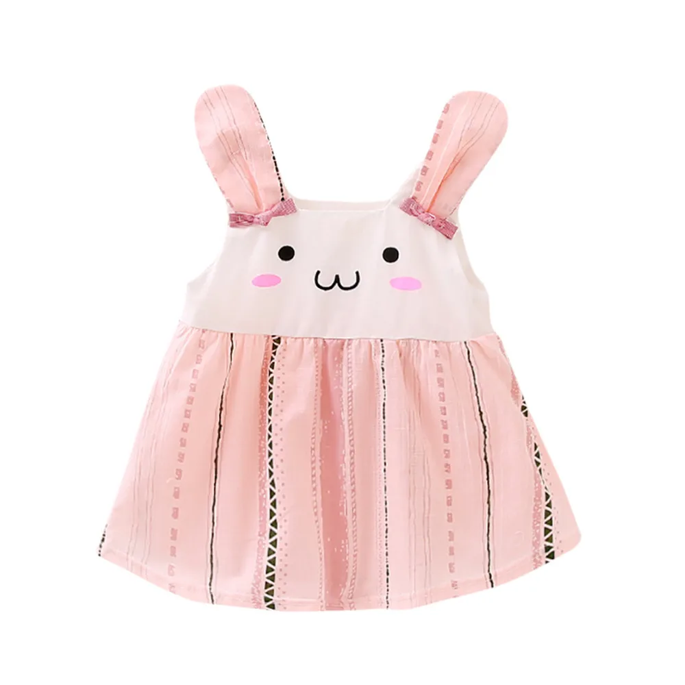 Rabbit C Летний милый комплект из 2 предметов для маленьких мальчиков и девочек, футболка с короткими рукавами и рисунком кролика+ юбка-пачка, комплект одежды - Цвет: Rabbit C