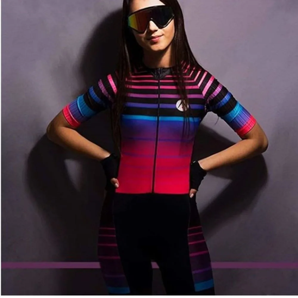 

ZERIE Women Speedsuit Jumpsuit Pro Team Downhill Bike Clothes Skinsuit Aero Trisuit Triathlon Cycling Clothing Ropa Ciclismo