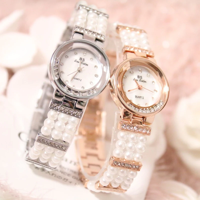Женские часы 2019 брендовые роскошные женские с жемчугом розовое золото