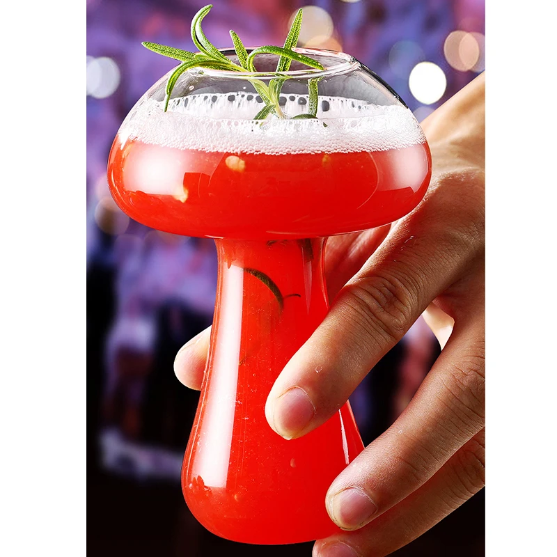 Бокал для коктейлей в форме гриба из молекулярного стекла 3 шт.|Коктейльный