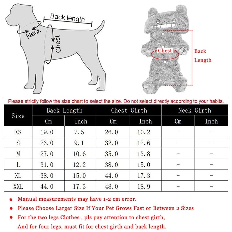 

Warm Soft Fleece Pet Dog Cat Clothes Cartoon Puppy Dog Costumes Autumn Winter Clothing For Small Dogs Chihuahua Yorkie Outfits