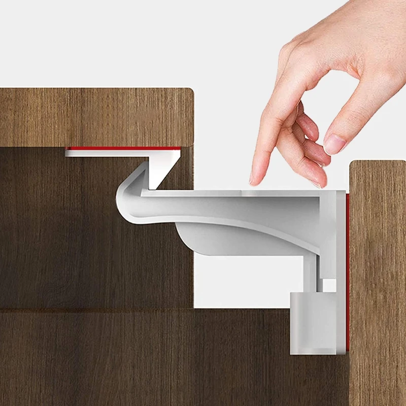 

Child Proof Cabinet Locks Baby Safety Proofing Locks No Drilling Latch for Cupboards Drawers