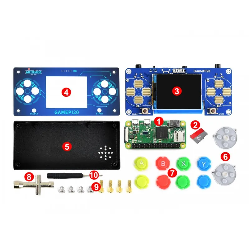 Kit 2 GamePi20 Add-ons для Raspberry Pi Zero для сборки GamePi20 плеер мини портативная игровая консоль с 2,0 дюймовым ips-дисплеем - Цвет: Kit 2