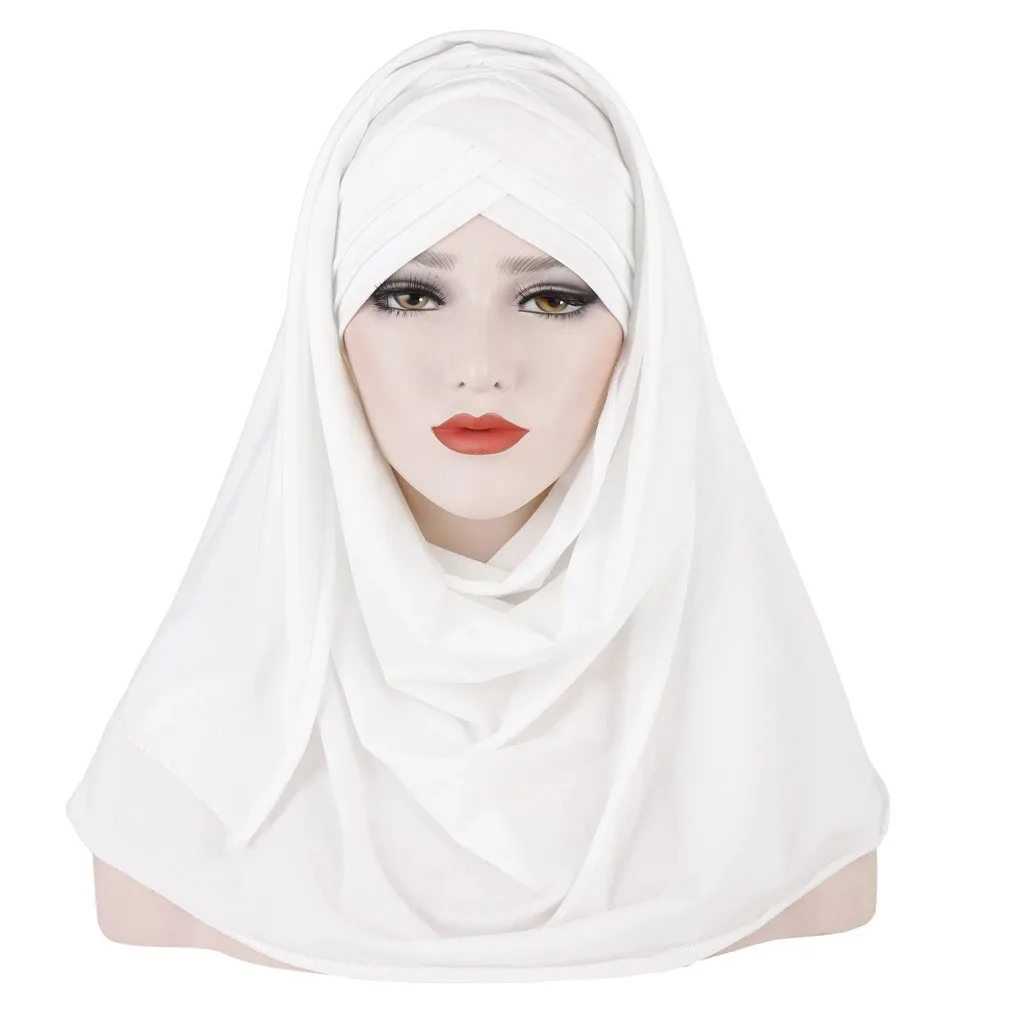 

New Style Muslim Cotton Silk Solid Hijab Scarf Shawls Women Head Wraps Islamic Hijabs Scarves Ladies Foulard Femme وشاح