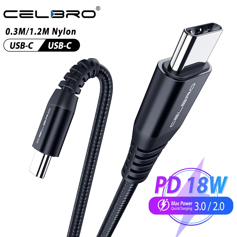 60 Вт PD USB Type c к кабель Быстрая зарядка 4 0 QC 3 телефон C для Samsung S20 Xiaomi|Кабели