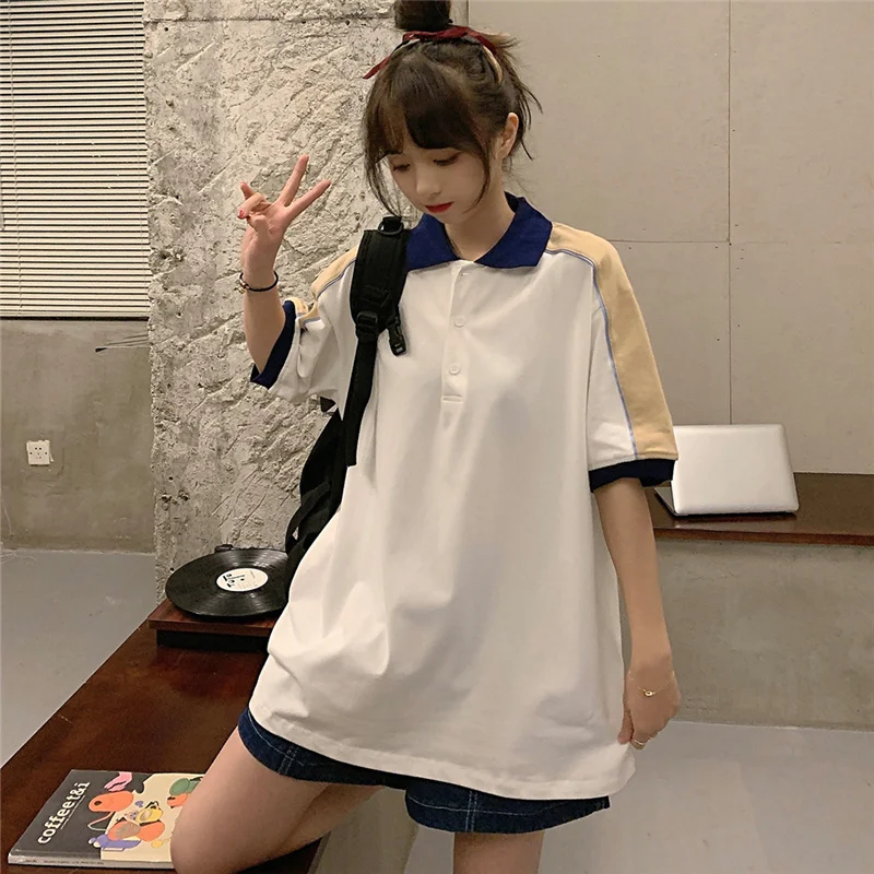 Футболка Maxxo в Корейском стиле для колледжа женские топы с принтом одежда