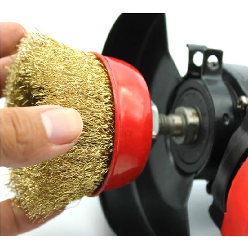 4 шт. 75 мм круглая проволочная щетка стальная Проволока Колесо электрическая