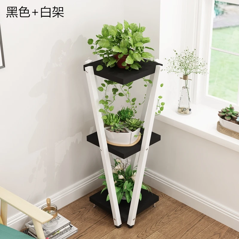 

Living Room Bedroom Flower Rack Iron Art Multi-functional Balcony Decoration Green Lotus Pendant Orchid Rack Multi-storey Indoor