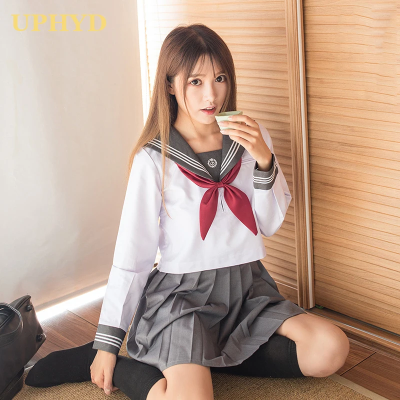 21 New Korean School Uniform Hot Jk Japanese Girls Uniform With Tie High School Girls Navy Style Sailor Uniforms Buy At The Price Of 19 99 In Aliexpress Com Imall Com