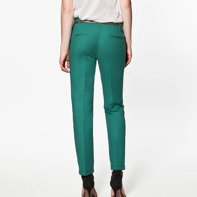 Женские повседневные брюки-карандаш офисные брюки с отворотами на осень и весну |