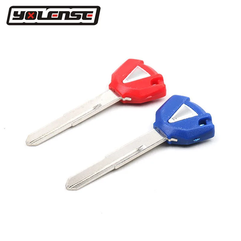 Red-1 Blue-1 Мотоцикл эмбрион пустые ключи для Kawasaki ZX6R ZX9R ZX10R ZX12R ZX14R ZZR1400 ZRX1200 ZR1200 ниндзя ER6N ER6F ER6R KLE650 все - Цвет: Red-1 Blue-1