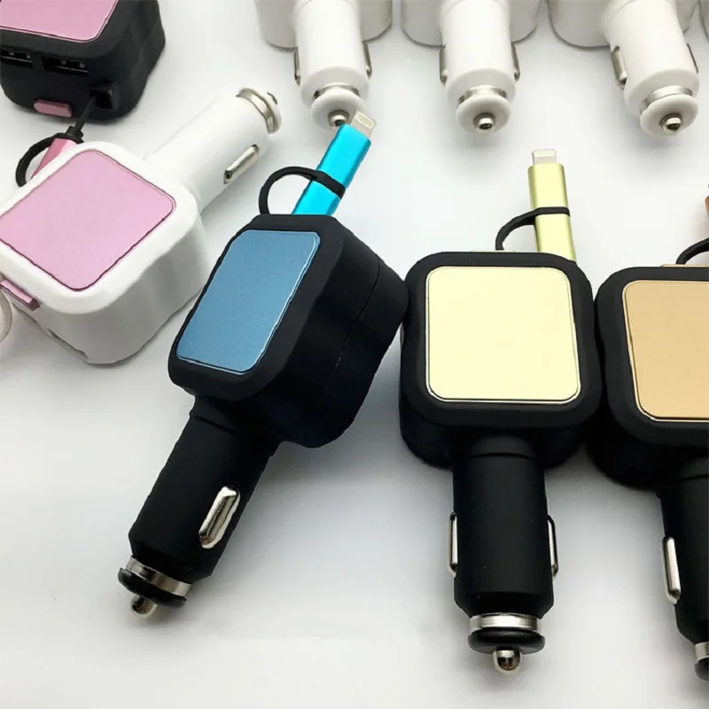 USB Автомобильное зарядное устройство для мобильного телефона планшета gps 4.8A 2в1