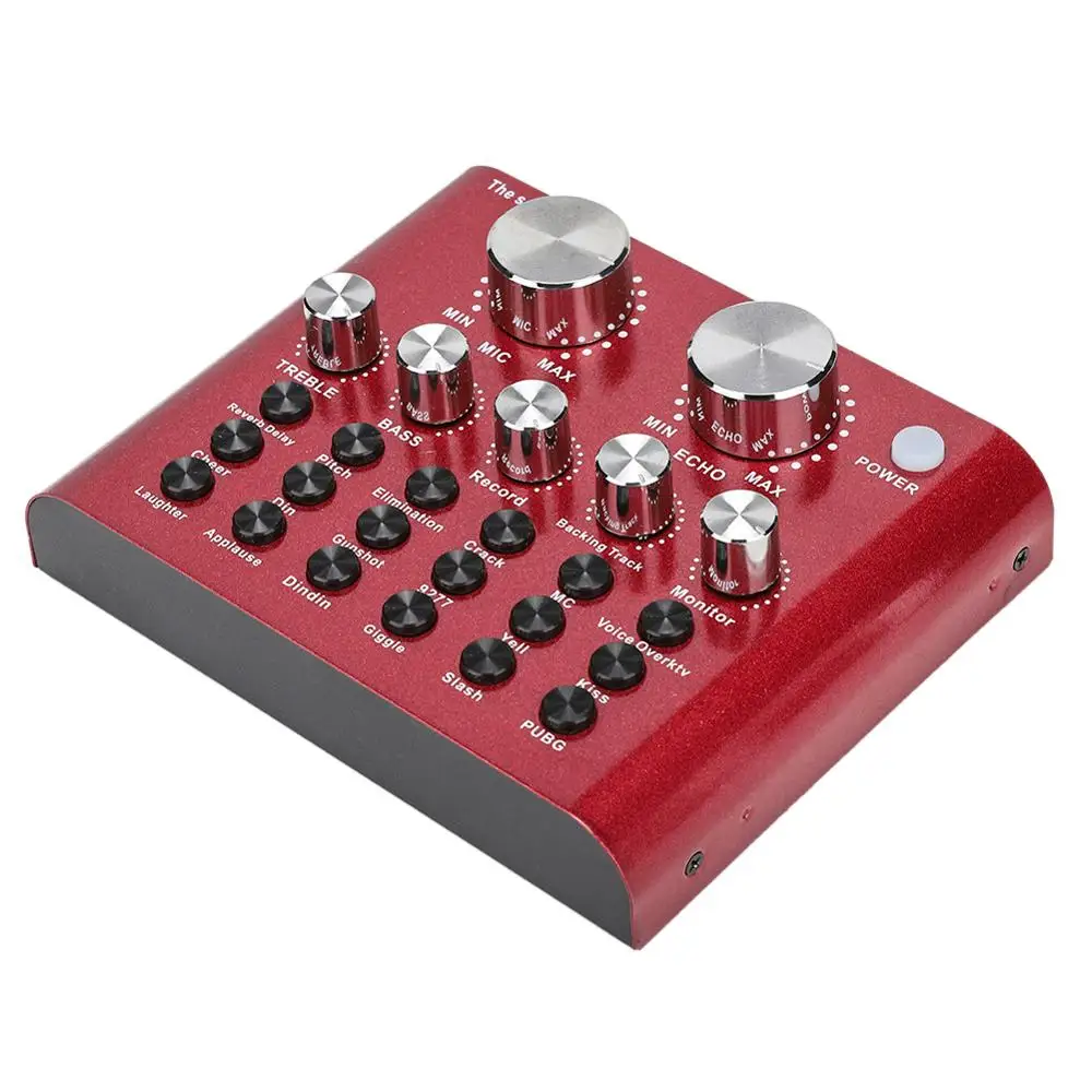 V8 Внешний USB аудио микшер мобильный компьютер ПК живая звуковая карта гарнитура караоке микрофон 18 видов звуковых эффектов