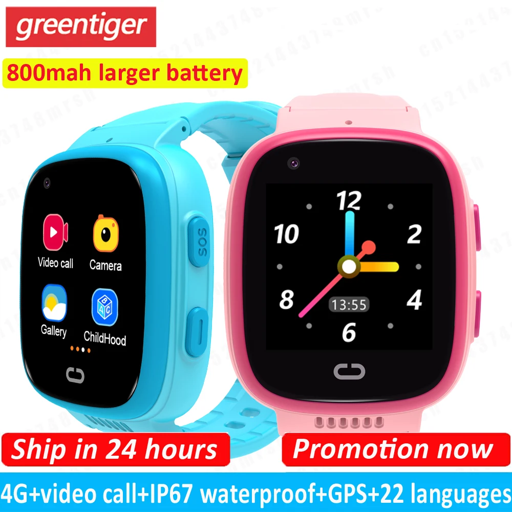 Детские Смарт часы 4G с функцией видеозвонка смарт GPS трекером SOS для девочек и