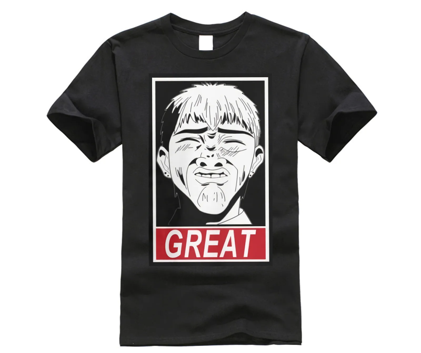 GTO Great Teacher Onizuka отличные очищенные хлопковые футболки Забавные с короткими