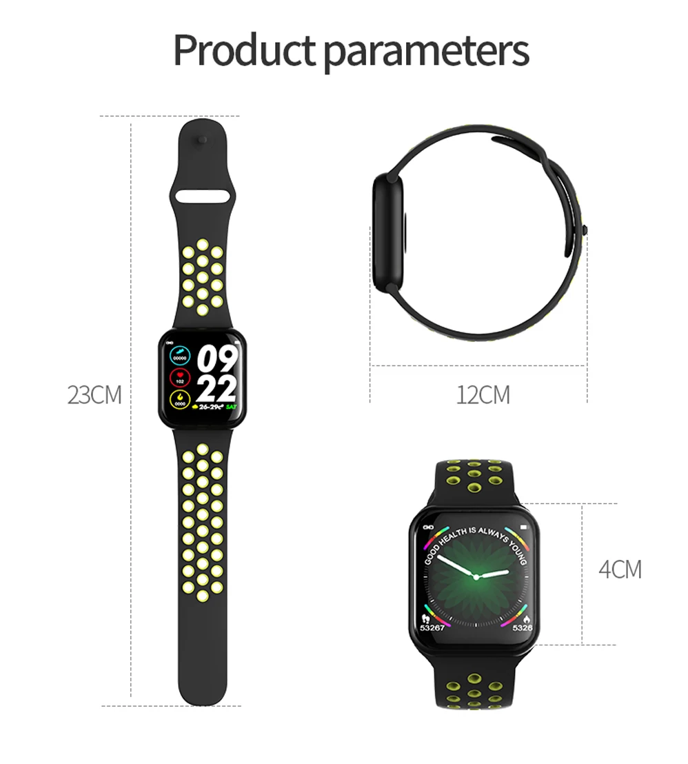 F8 Смарт-часы для мужчин для Apple Watch для женщин пульсометр кровяное давление спортивные часы фитнес-браслет Bluetooth Смарт-браслет