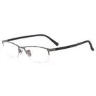 Овальные Полуободковые очки для мужчин и женщин, металлическая оправа для рецептурных линз при близорукости, прогрессивные для чтения