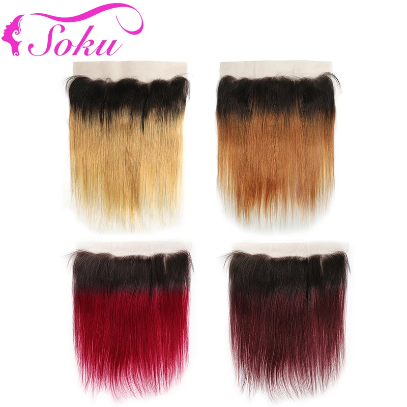 13x4 уха до Кружева Фронтальная застежка бразильские прямые человеческие волосы