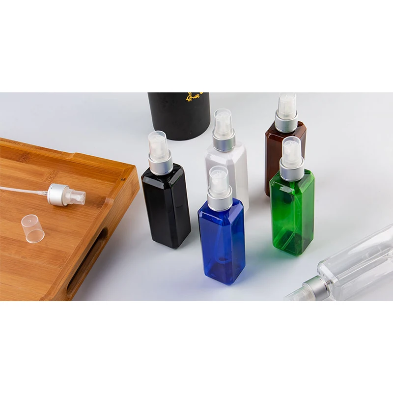 Пустые черные квадратные бутылки с тонким распылителем 100 мл X 50 контейнер для