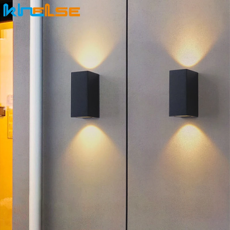 Светодиодный настенный светильник алюминиевый квадратный уличный