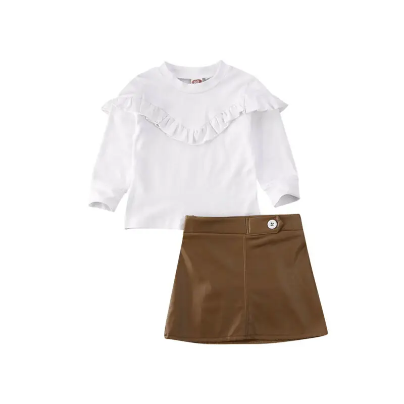 Новый комплект одежды из 2 предметов для маленьких девочек на осень и зиму свитер