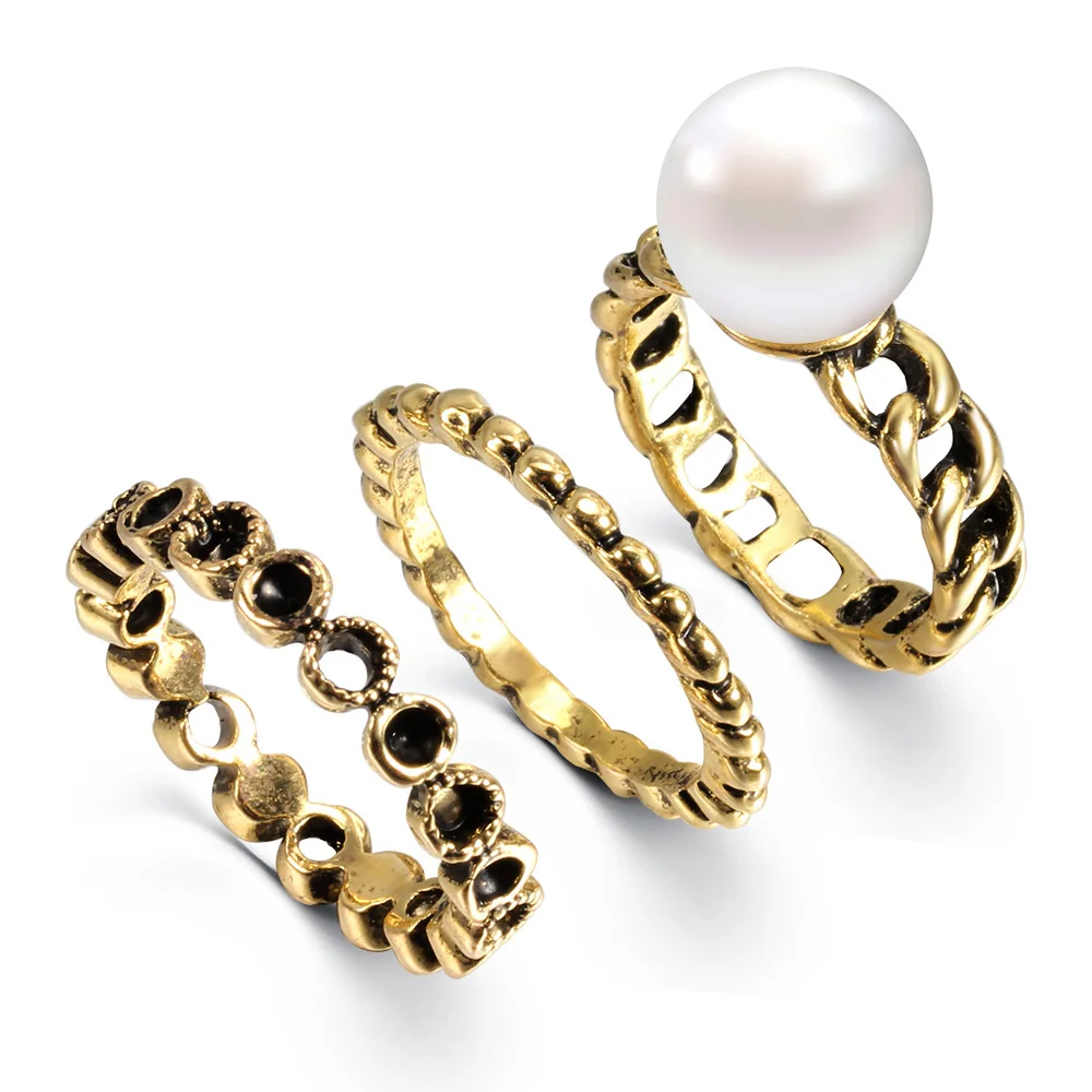 Кольцо с имитацией жемчуга женское Гламурное Ювелирное Украшение для пар