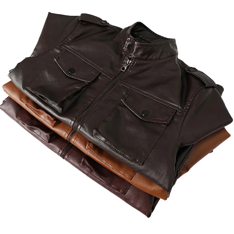 

Winter Men Clothing chaqueta hombre New Men's Leather Jackets Autumn Casual Motorcycle PU Jacket Fleece Biker Leather Coat MY229