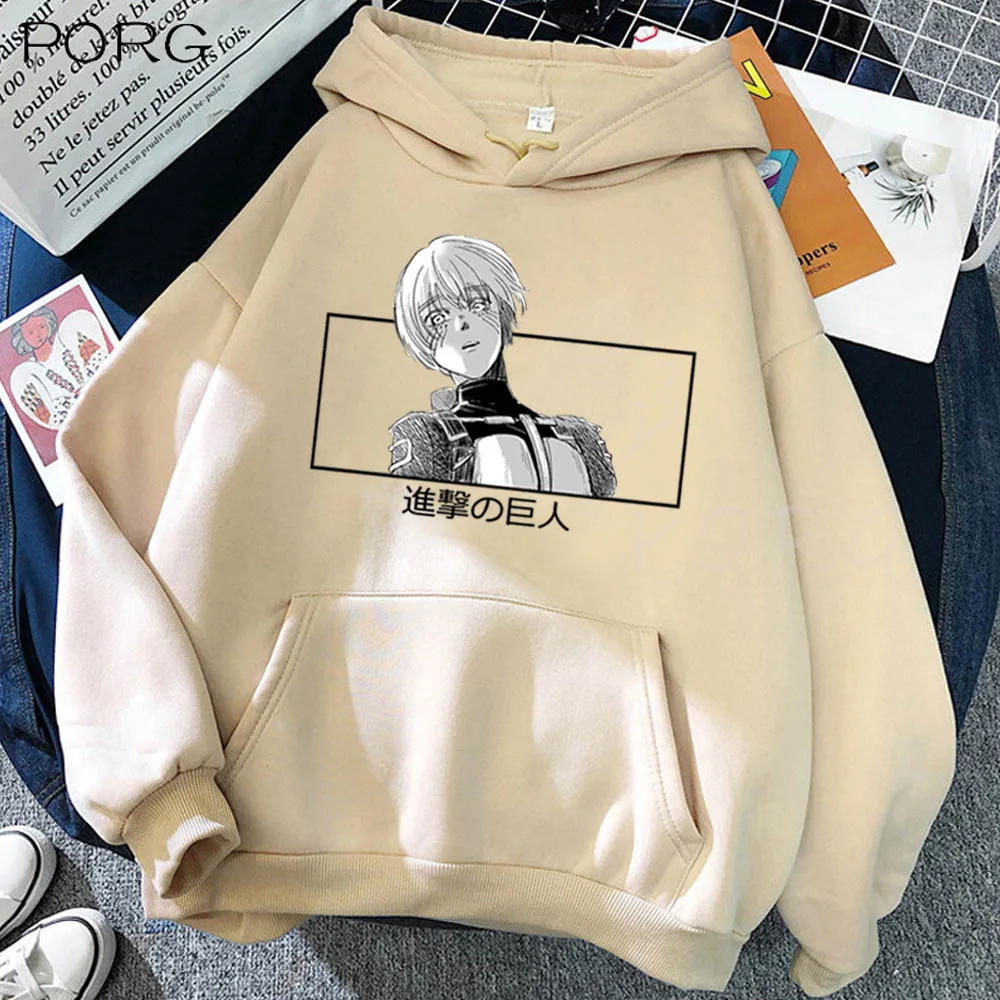 

Men Women Kawaii Hoodies Attack on Titan Hip Hop Pullovers Mikasa Ackerman Sweatshirts
