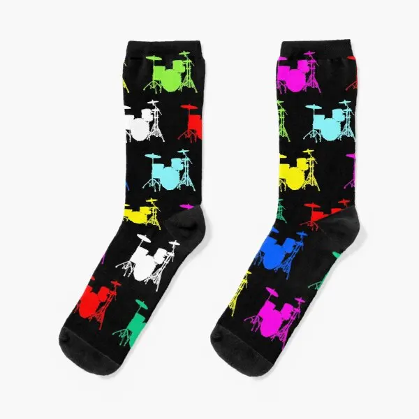 

Colorful Drummer Crew Socks Mens Best Women Black Knee High Ankle