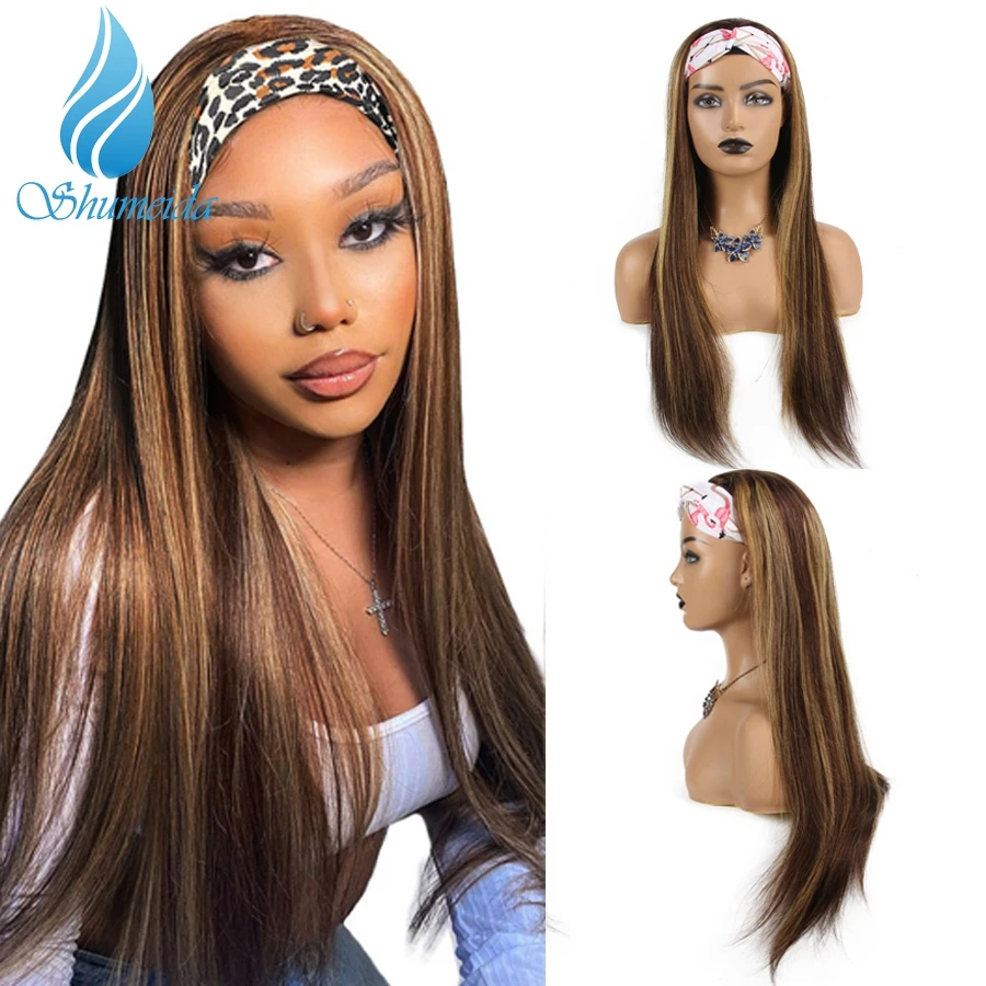 

Shumeida, ярко-коричневый цвет, рандомный бразильский Реми, человеческие волосы, Длинные прямые парики, плотность 180%, Детские волосы для женщин