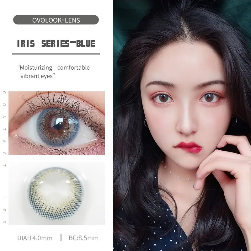 ovolook 2pcspair colored lenses for eyes color contact lenses beauty eye contacts comestic eye color lens free casesdia14mm free global shipping