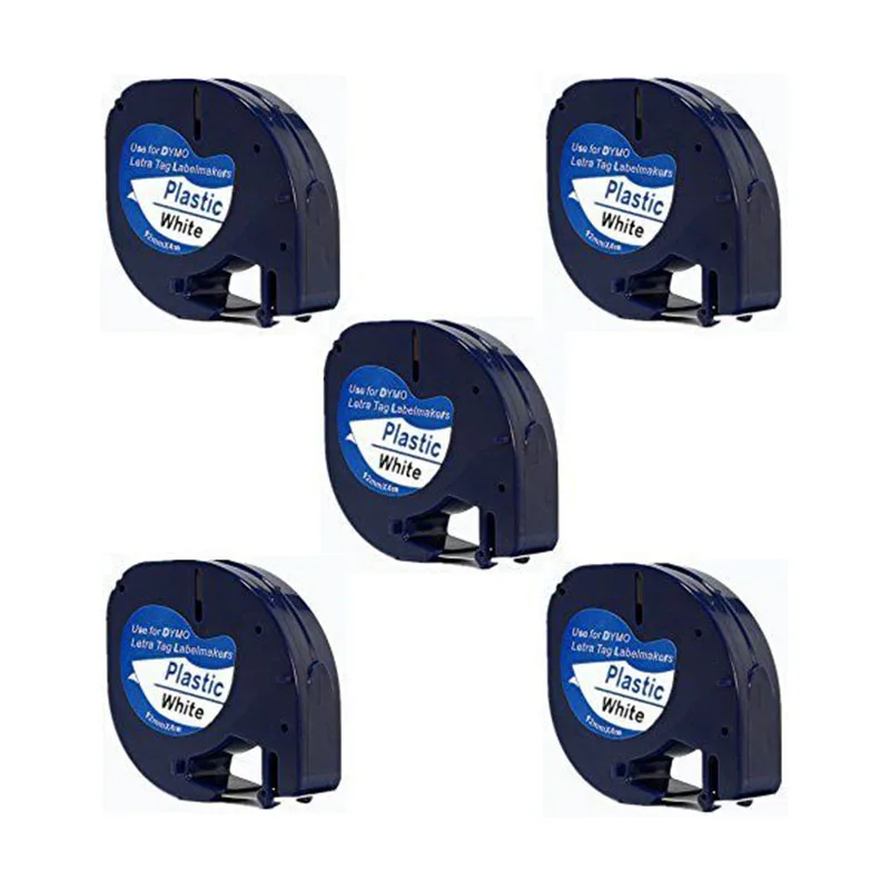 

5 шт., пластиковые этикетки LetraTag 91201, черные на белом, 91202, черные на желтом цвете, 91331, 91221, S0721660