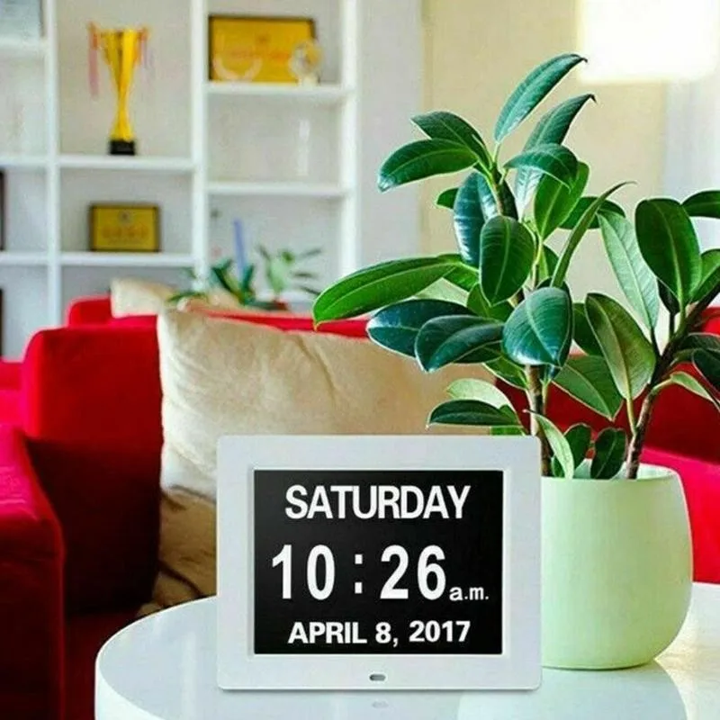 

Modern Home Decoration Led Digital Clock Calendar Day/week/month/year Electronic Clock Vision Alarm For Impaired People V0C6