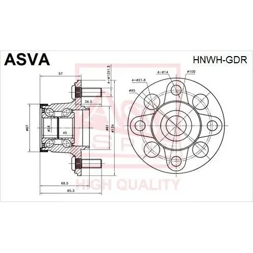Ступица колеса ASVA HNWH-GDR | Автомобили и мотоциклы