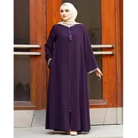 front zippered arms stone abaya dress turkey muslim fashion islam clothing dubai istanbul istanbulstyles