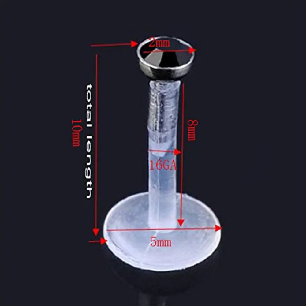 Набор акриловых шпильки для губ блестящие пуш-ап-Хрящевые изделия пирсинга тела