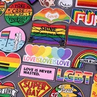 ЛГБТ патчи, патчи для одежды, наклейки сделай сам, одежда для геев, прилипающие термоклейкие нашивки на одежду, нашивки в полоску, Декор