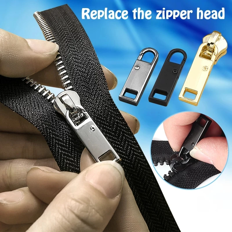 

Fashion Metal zipper repair kits Zippers lightning zippers puller for Zipper Slider DIY Sewing Craft sewing Kits Metal Zip
