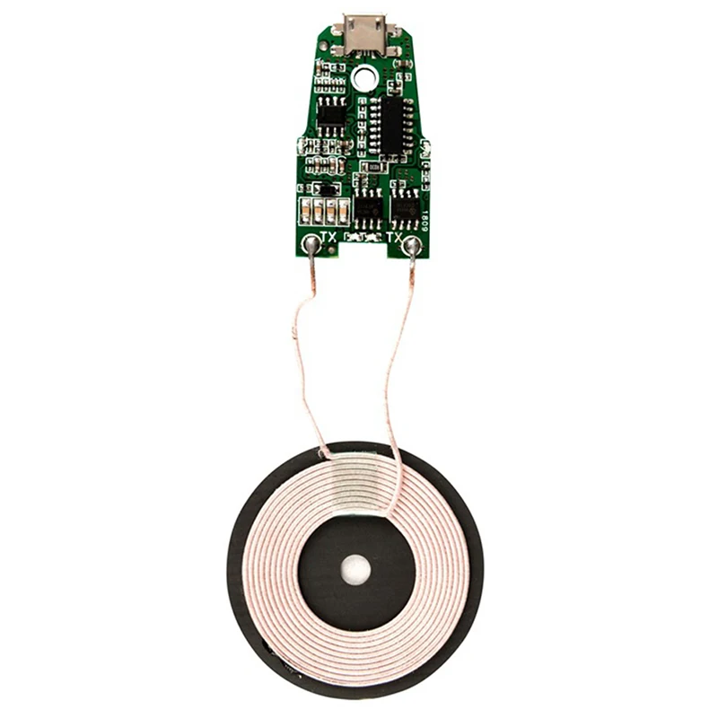 

DC 5V QI Fast Wireless Charger Transmitter Module PCBA Circuit Board With Coil