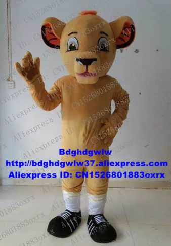 Коричневый костюм-талисман льва Simba костюм персонажа из мультфильма для взрослых