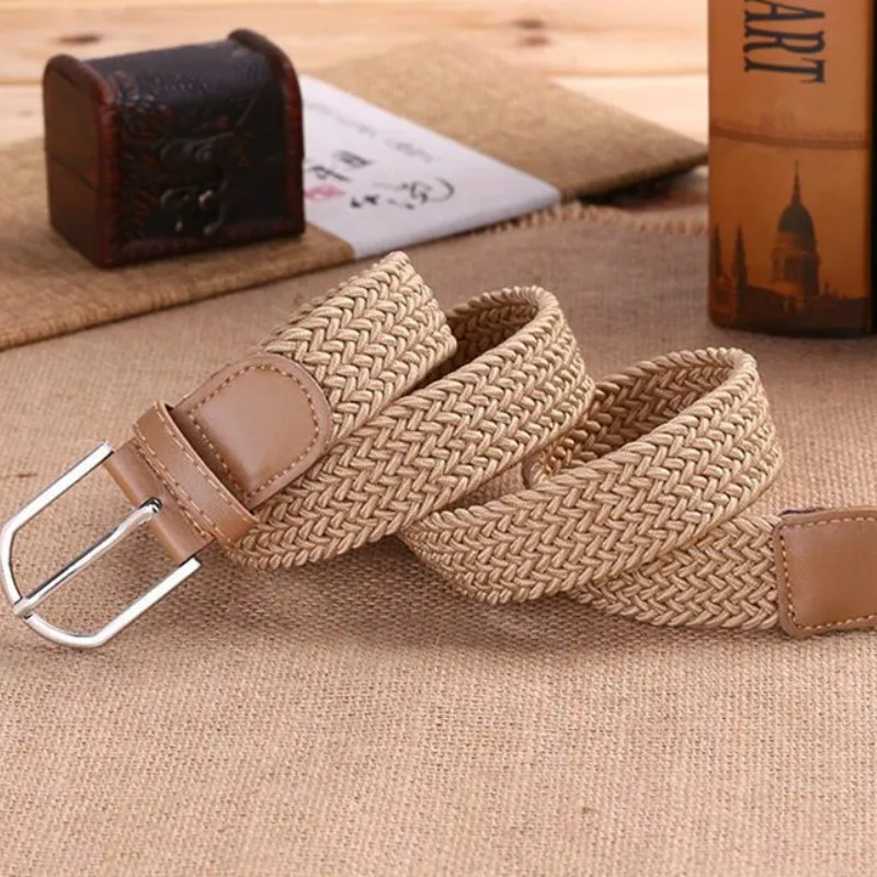 

Black Belt for Men Solid Simple Top Quality All Match Ulzzang Mens Waist Belts Leisure Fashion Korean Style Elasticity Knitted