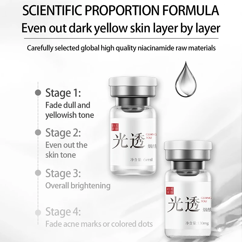 MEIKING Nicotinamide отбеливающая лицевая сыворотка осветляет кожу увлажнение выцветает
