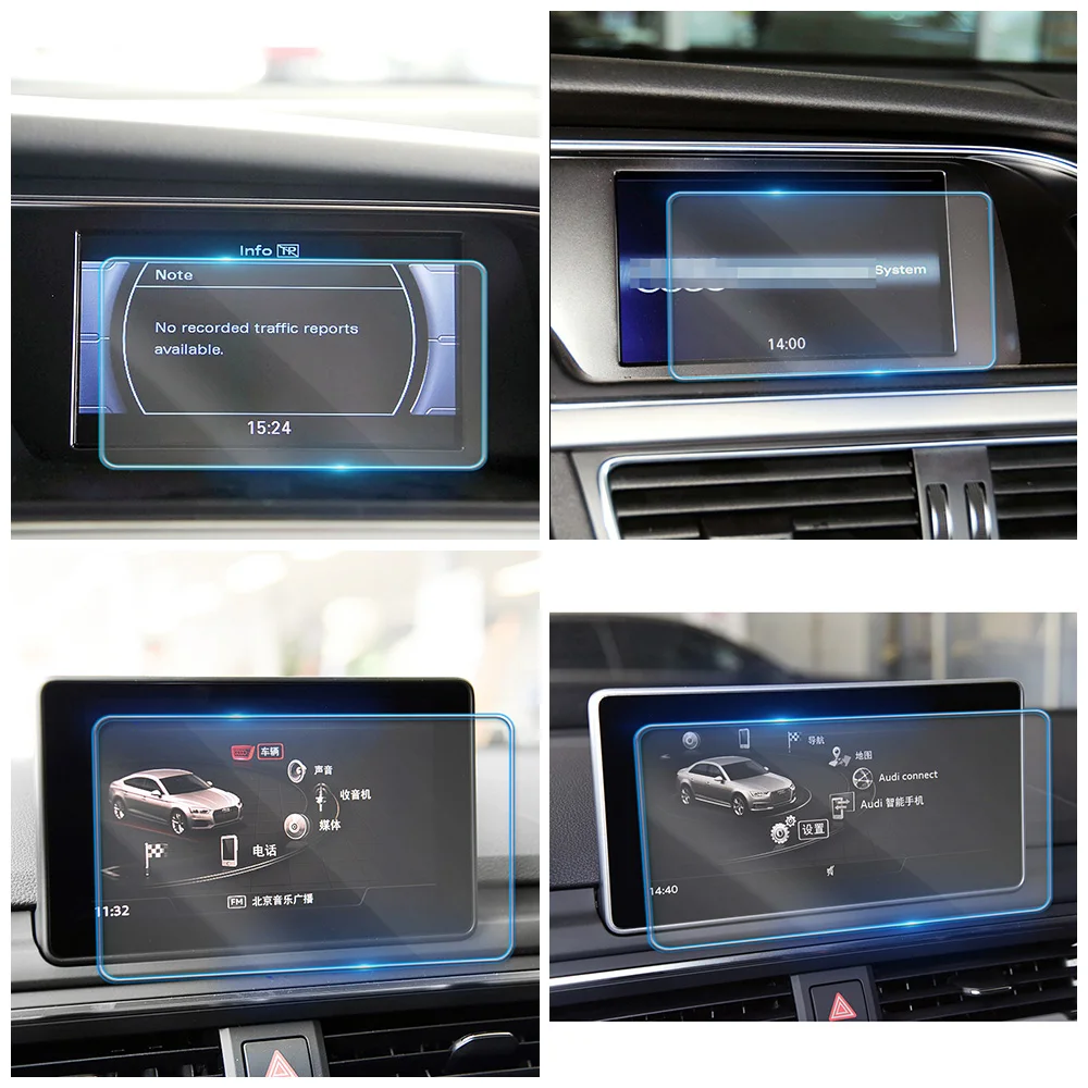 

Для Audi S4 2008-2019 Автомобильный мультимедийный видео GPS навигатор ЖК-экран аксессуары против царапин