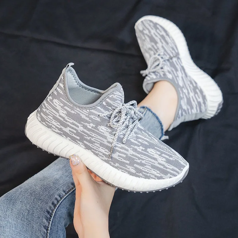 

Women's Shoes Spring and Summer Lite Flying Knit Casual Shoes Coconut Shoes 2021