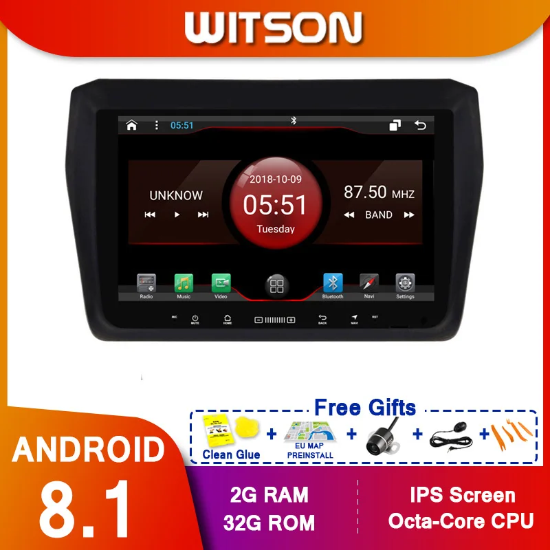 WITSON 9 &quotFULL HD сенсорный экран Android 10 0 Восьмиядерный Автомобильный GPS