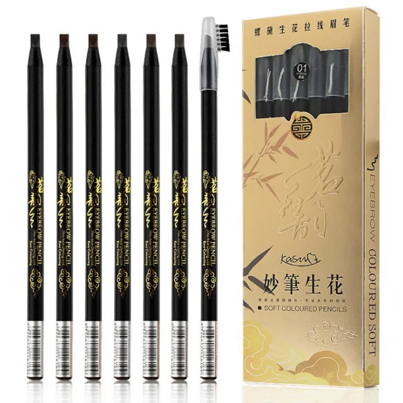 Отшелушивающий карандаш для бровей водостойкий легко окрашиваемый хорошее