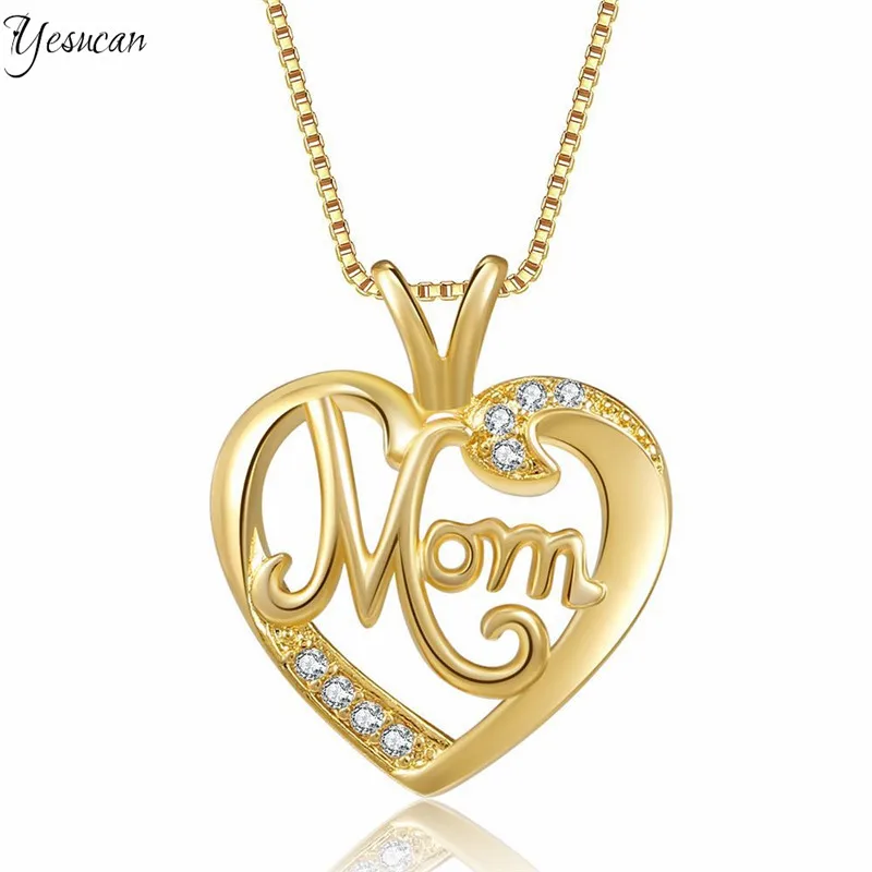 

Простое длинное ожерелье с подвеской в виде сердца и надписи, Женское Ожерелье медчокер из 18-каратного золота, Очаровательная Подарочная це...