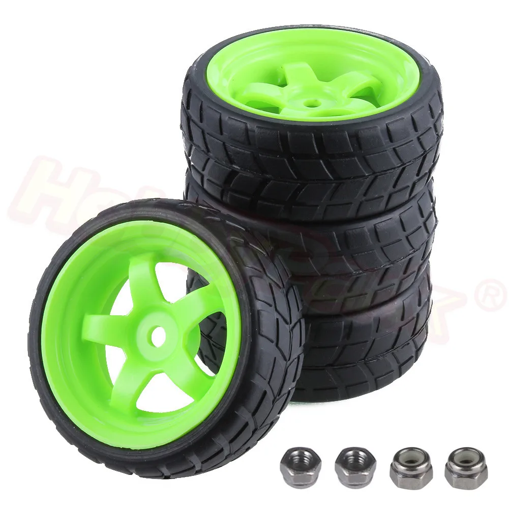 

4 шт. шины и колесные диски в комплекте для 1 / 10 плоских спортивных автомобилей Тяговый автомобиль HSP94123 LC тонкая работа