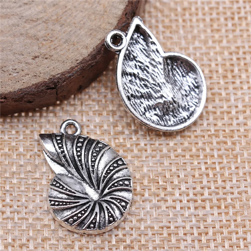 

100pcs 23x17mm Shell Conch Pendant Charms Wholesale For Jewelry Making Bracelet DIY Accessories